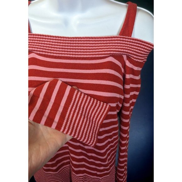 Vintage Takeout Pink And Red Striped Top - Picture 2 of 11